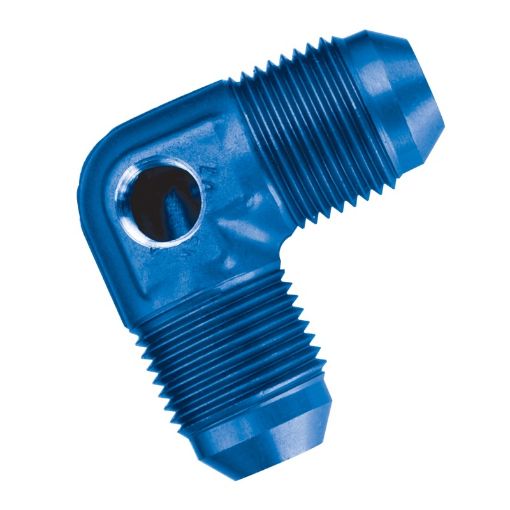 Picture of Russell Performance - 8 AN Blue 90 Degree Fuel Pressure Adapter