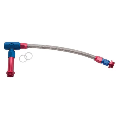 Picture of Russell Performance - 6 AN to 38in Female NPT ProFlex Holley 4150 Dual Inlet Carb Kit (RedBlue)