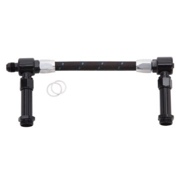 Picture of Russell Performance - 8 AN to - 8 AN ProClassic Holley 4150 Dual Inlet Carb Kit (BlackSilver)