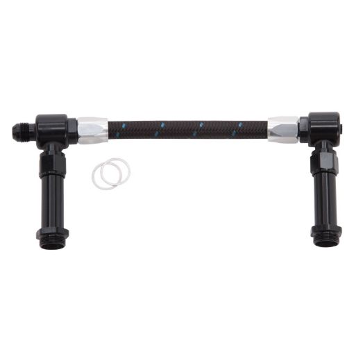 Picture of Russell Performance - 8 AN to - 8 AN ProClassic Holley 4150 Dual Inlet Carb Kit (BlackSilver)