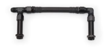 Picture of Russell Performance - 8 AN to - 8 AN Twist - Lok Holley 4150 Dual Inlet Carb Kit (Black)