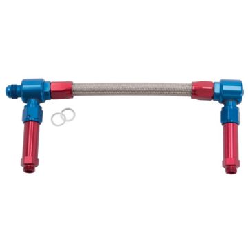 Picture of Russell Performance - 8 AN to - 8 AN ProFlex Demon Carb Dual Inlet Carb Kit (RedBlue)