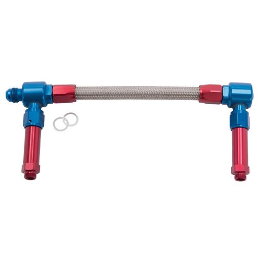 Picture of Russell Performance - 8 AN to - 8 AN ProFlex Demon Carb Dual Inlet Carb Kit (RedBlue)