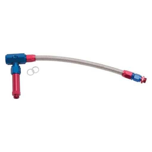 Picture of Russell Performance - 6 AN to 38in Female NPT ProFlex Demon Carb Dual Inlet Carb Kit (RedBlue)