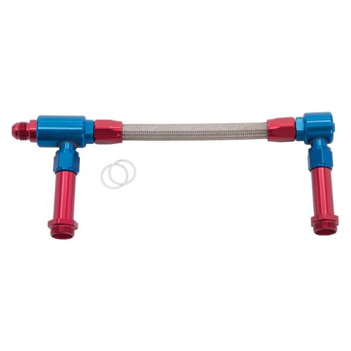 Picture of Russell Performance - 8 AN to - 8 AN ProFlex Holley 4150 Dual Inlet Carb Kit (RedBlue)