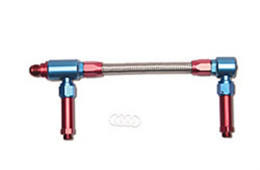 Picture of Russell Performance - 8 AN to - 8 AN ProFlex Demon Carb Dual Inlet Carb Kit (RedBlue)