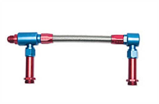 Picture of Russell Performance - 8 AN to - 8 AN ProFlex Holley 4500 Dual Inlet Carb Kit (RedBlue)