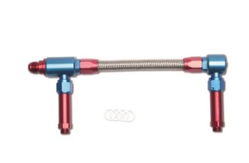 Picture of Russell Performance - 8 AN to - 8 AN ProFlex King Demon Carb Dual Inlet Carb Kit (RedBlue)