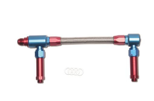 Picture of Russell Performance - 8 AN to - 8 AN ProFlex King Demon Carb Dual Inlet Carb Kit (RedBlue)