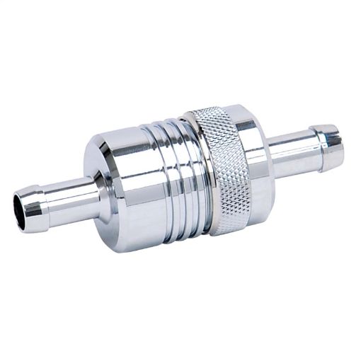 Picture of Russell Performance Chrome Street Fuel Filter (3in Length 1 - 18in diameter 38in inletoutlet)