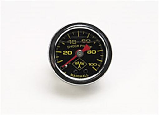 Picture of Russell Performance 100 psi fuel pressure gauge black face chrome case (Liquid - filled)