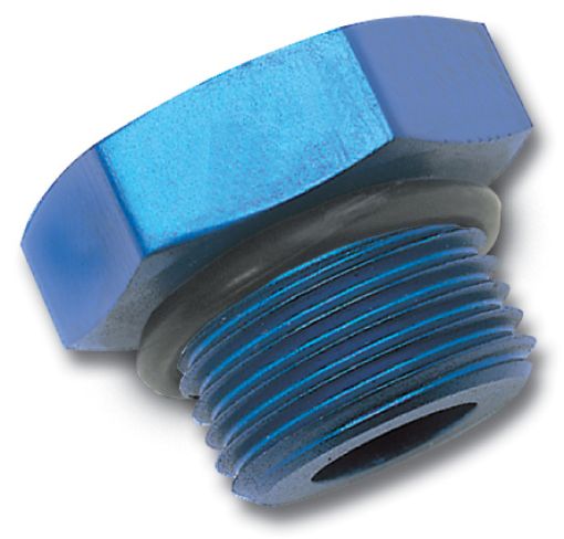 Picture of Russell Performance - 4 AN Straight Thread Plug (Blue)