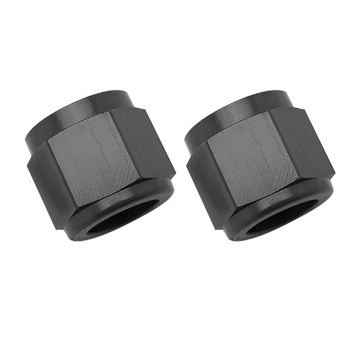 Picture of Russell Performance - 8 AN Tube Nuts 12in dia. (Black) (2 pcs.)