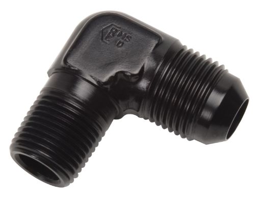 Picture of Russell Performance - 12 AN to 12in NPT 90 Degree Flare to Pipe Adapter (Black)
