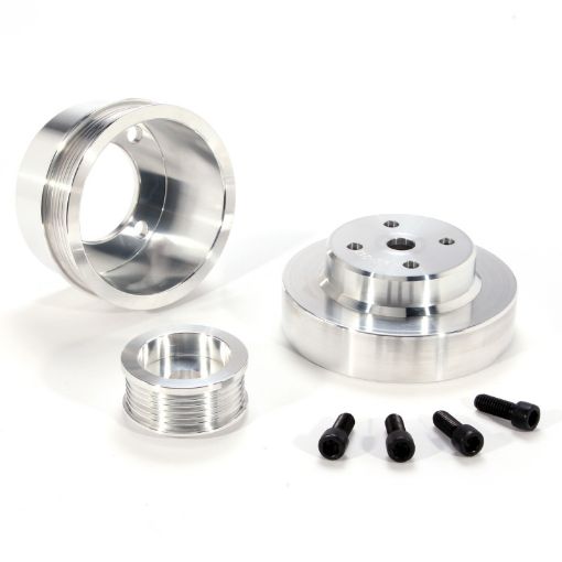 Picture of BBK 86 - 93 Mustang 5.0 Underdrive Pulley Kit - Lightweight CNC Billet Aluminum (3pc)