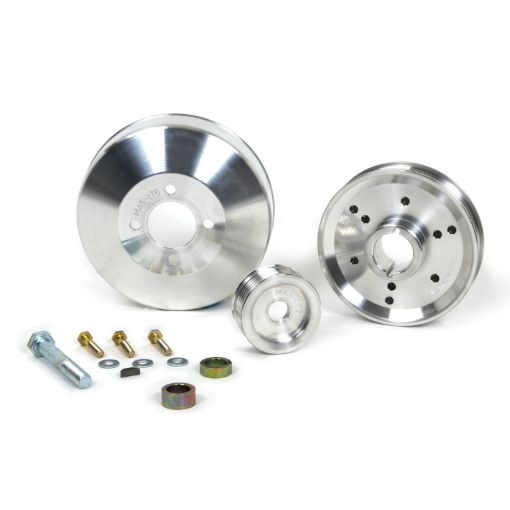 Picture of BBK 96 - 01 Mustang 4.6 GT Cobra Underdrive Pulley Kit - Lightweight CNC Billet Aluminum (3pc)