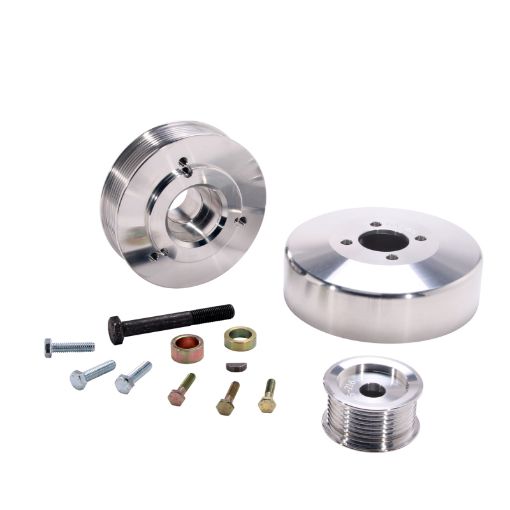 Picture of BBK 97 - 04 Ford F150 Expedition 4.6 5.4 Underdrive Pulley Kit - Lightweight CNC Billet Aluminum (3pc)