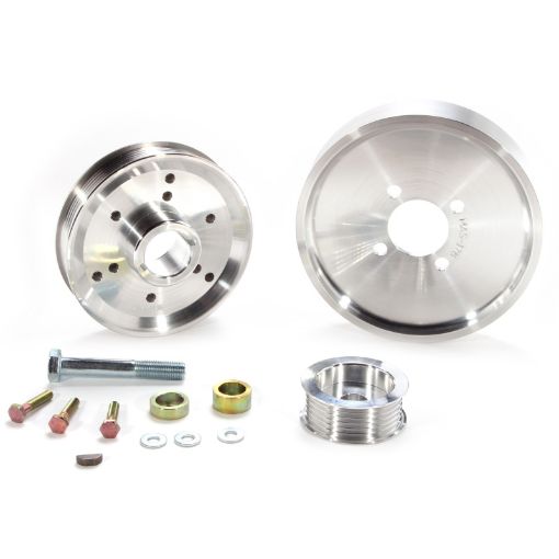 Picture of BBK 02 - 04 Mustang 4.6 GT Underdrive Pulley Kit - Lightweight CNC Billet Aluminum (3pc)