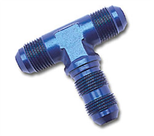 Picture of Russell Performance - 6 AN Flare Bulkhead Tee Fitting (Blue)