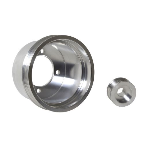 Picture of BBK 94 - 98 Mustang 3.8 V6 Underdrive Pulley Kit - Lightweight CNC Billet Aluminum (2pc)