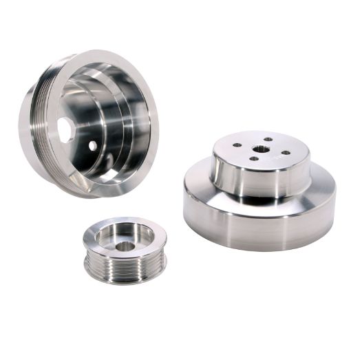 Picture of BBK 88 - 95 GM Truck 4.3 5.0 5.7 Underdrive Pulley Kit - Lightweight CNC Billet Aluminum (3pc)