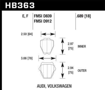 Picture of Hawk 00 - 04 Audi A6 Quattro00 - 03 A8 Quattro 03 - 05 VW Passat Blue 9012 Front Race Brake Pads