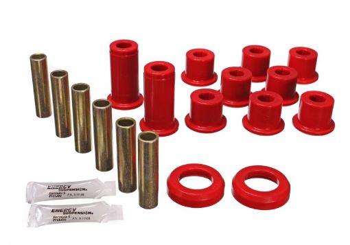 Picture of Energy Suspension 82 - 04 GM S - 10S - 15 Pickup 2WD 82 - 04 S - 10 Blazer Red Rear Leaf Spring Bushing Set