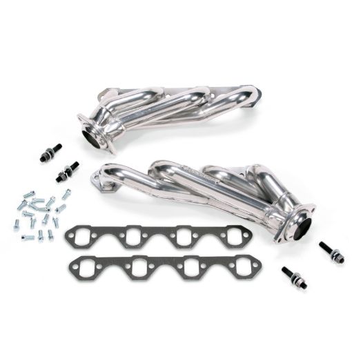 Picture of BBK 79 - 93 Mustang 5.0 Shorty Unequal Length Exhaust Headers - 1 - 58 Silver Ceramic