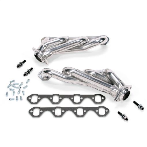 Picture of BBK 79 - 93 Mustang 351 Swap Shorty Unequal Length Exhaust Headers - 1 - 58 Silver Ceramic