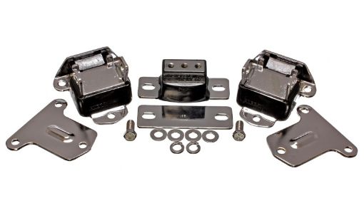 Picture of Energy Suspension 69 - 71 Camaro 70 - 73 Monte Carlo Black Motor and Transmision Mounts Chrome Finish