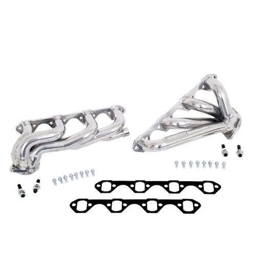 Picture of BBK 87 - 95 Ford F150 Truck 5.8 351 Shorty Unequal Length Exhaust Headers - 1 - 58 Silver Ceramic