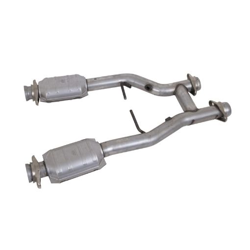Picture of BBK 96 - 04 Mustang 4.6 GT Cobra Short Mid H Pipe w Catalytic Converters 2 - 12 For Long Tube Headers