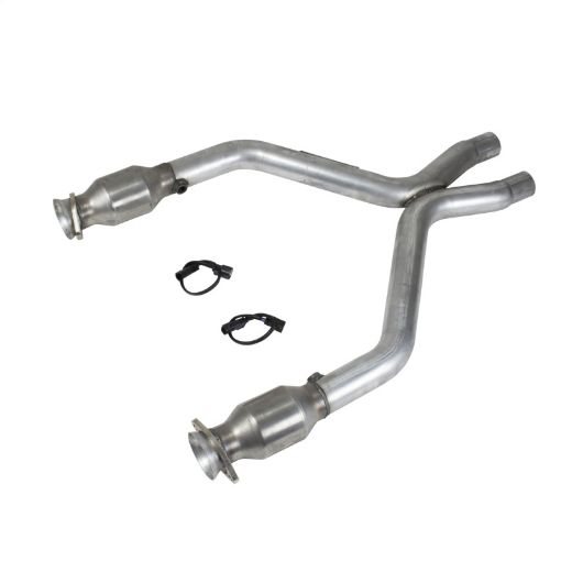 Picture of BBK 11 - 14 Mustang 3.7 V6 Short Mid X Pipe With Catalytic Converters 2 - 12 For BBK Long Tube Headers
