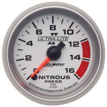 Picture of Autometer Ultra - Lite II 2 116in FSE 0 - 1600 PSI Nitrous Pressure Gauge