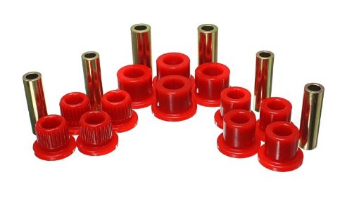 Picture of Energy Suspension 99 - 04 Ford F - 350 2wdF - 250 SD 4wdF - 350 4wd Red Rear Leaf Spring Bushing Set