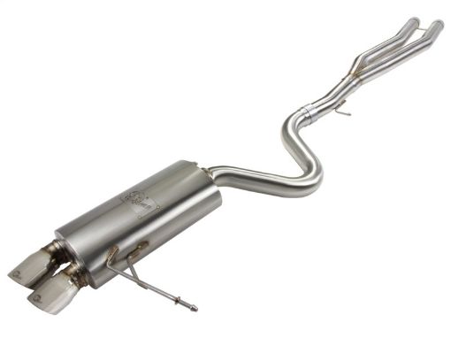 Picture of aFe MACHForce Exhaust Cat - Back SS - 304 w Polished Tips 07 - 13 BMW 328i (E9293) L6 3.0L Non - Turbo