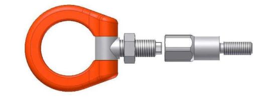 Picture of Cusco Folding Tow Hook Front Honda S2000 AP1 - FRAP2 - R ONLY GD Fit Red Steel