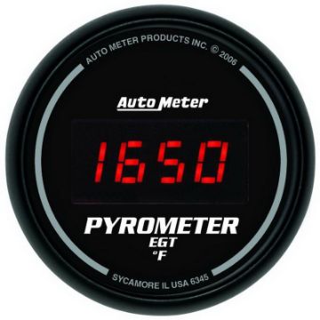Picture of Autometer Z Series 52mm 0 - 2000 Deg F Digital EGTPyrometer Gauge