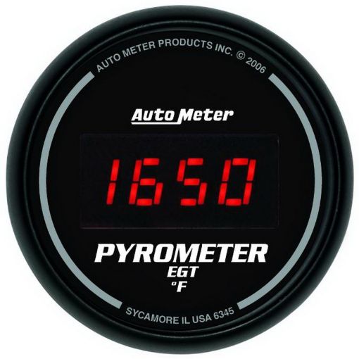 Picture of Autometer Z Series 52mm 0 - 2000 Deg F Digital EGTPyrometer Gauge