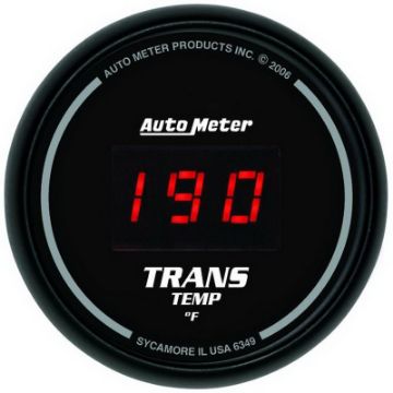 Picture of Autometer Z Series 52mm Black Digital 0 - 300 Deg F Transmission Temperature Gauge