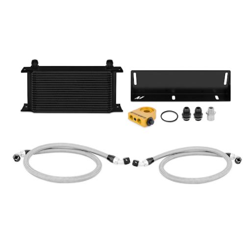 Picture of Mishimoto 79 - 93 Ford Mustang 5.0L Thermostatic Oil Cooler Kit - Black