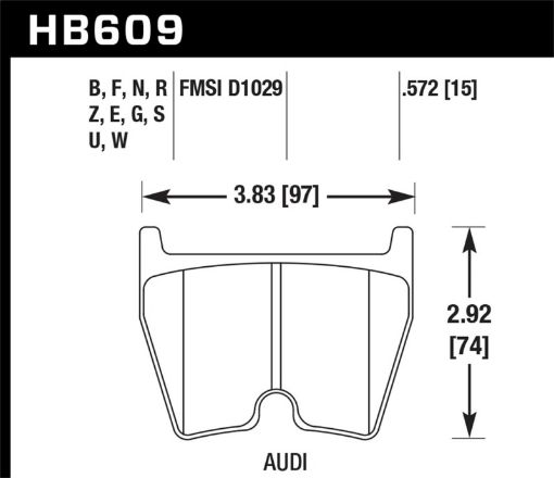 Picture of Hawk 08 - 11 Audi R807 - 08 RS403 - 04 RS6 02 - 03 VW Phaeton DTC - 60 Front Race Brake Pads