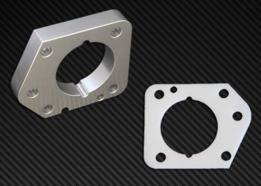 Picture of Torque Solution Throttle Body Spacer (Silver) Honda Civic LXEXDX 2006 - 2011
