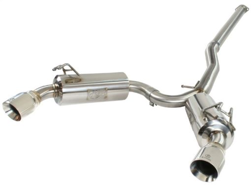 Picture of aFe Takeda Exhaust 304SS Dual Cat - Back w Polished Tips 08 - 13 Mitsubishi Lancer Evo X L4 2.0L Turbo