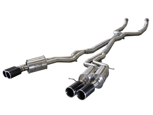 Picture of aFe MACHForce XP Exhaust 304SS Cat - Back w Carbon Fiber Tips 12 - 13 BMW M5 (F10) V8 4.4L (tt)