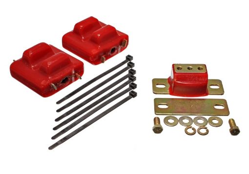 Picture of Energy Suspension 87 - 91 Suburban C10 - C30 2WD Red Motor Transmision Mounts - Zinc Finish