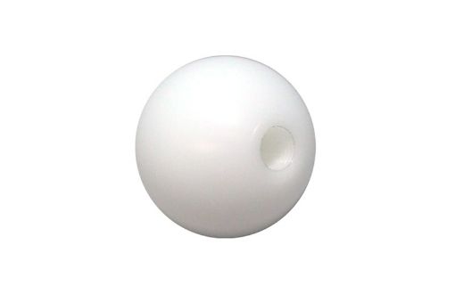 Picture of Torque Solution Delrin 50mm Round Shift Knob (White) Universal 12x1.25