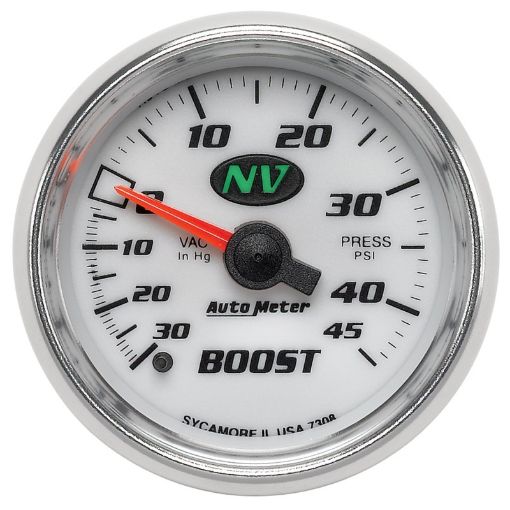 Picture of Autometer 52mm Mechanical 30 In Hg - Vac45 PSI Vacuum Boost Gauge