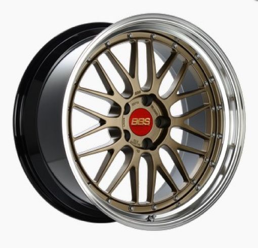 Picture of BBS LM 19x9.5 5x120 ET22 Satin Bronze CenterBright Machined LipBlk Barrel Wheel - 82mm PFSClip Req