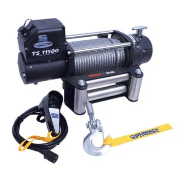 Picture of Superwinch 11500 LBS 12V DC 38in x 84ft Steel Rope Tiger Shark 11500 Winch